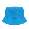 Classic bright blue cotton bucket hat with minimalist design for men and women - Sky Blue