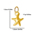 Starfish pendant in 18k gold plating with realistic texture and detailed dimensions - Gold - Starfish