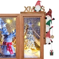 Weihnachtsdeko für Türrahmen mit XMAS-Schriftzug und Wichteln für eine festliche Atmosphäre - Rechter F-Stil (O-FJ103)