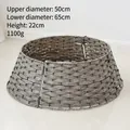 Cache-pied de sapin de Noël tressé gris de 65cm de diamètre au style nordique vintage - Gris