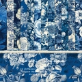 Blauen Donau 6x6 inch floral scrapbooking paper pad with 12 elegant blue and white patterns - R2325 24 Sheets