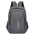 Dark grey sport backpack with orange zippers and letter prints for outdoor and casual use - 31*46*17cm / Gray