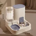 Distributore automatico 2-in-1 di acqua e cibo con ciotola in acciaio inox blu nebbia - Modello in Acciaio Inossidabile Gen 2 / Macchina Integrata per Alimentazione e Abbeveraggio / Blu nebbia