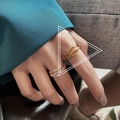 Elegant multi-layer golden open ring for women with minimalist vintage finish - Multi-layer Wrap Style (TJZ224)