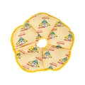 Yellow sunflower pet Elizabeth collar with cartoon print and adjustable buttons - Yellow Bulldog