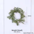 Green artificial pine needle wreath with pine cones and 30cm outer diameter decor - Wreath (Small) (A46-20121)