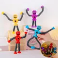 Detail of suction cup robot toy with flexible tubes and glowing light feature - With Light-Robot-Blue