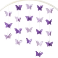 3D purple gradient butterfly paper garland hanging decoration with 19 paper butterflies - Small / Gradient Purple