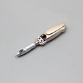 Unique foldable frog-shaped pen with mechanical champagne gold and silver metal design - Rose Gold
