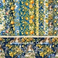 6x6 inch Auspicious Citrus scrapbook paper pad with 12 vintage floral designs on cardstock - R2435 24 Sheets