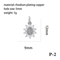 Rhodium plating copper angel boy girl pendant charm with zircon inlay for jewelry making - Silver Relief Figure (P05833-P-2)