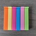 Set of 6 colorful plastic sealing clips for food bags in orange, yellow and blue - 11cm Basic Sealing Clip / Blue
