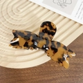 Pince à cheveux noeud en acétate écaille de tortue pour un style vintage chic - Écaille de Tortue Café 11CM