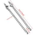 Silver stainless steel extender chain with lobster clasp and teardrop charm 7cm length - Teardrop / Steel