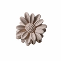 Matte beige daisy flower hair claw clip with frosted resin texture for women - 4cm Matte Light Grey