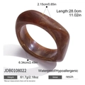 Bracciale rigido in resina marrone ambra impermeabile con trama effetto marmo - Quadrato Marmo Marrone Ambra (JDB0108022)