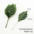 Artificial deep green leaves with serrated edges for DIY crafts, 10 pieces per bundle - Dark Green Maple Leaf (10 Pcs/Bundle)