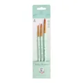 Light green artist paint brush set with sizes 6, 8, 10 for watercolor and acrylic - Mint Pointed HB813LV / Mint Green