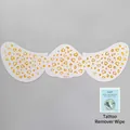 Golden leopard and heart pattern temporary body tattoo sticker with removal wipe - Leopard Heart Style (K92015)