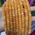 Polished orange natural stone abacus beads for handmade jewelry and DIY bracelets - 15 / 5*8mm (approx. 73 pcs/strand)