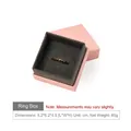 Pink square ring box with grey velvet lining and gold ring, size 6.2x6.2x4.5cm - Ring Box (Blank) / Pink