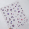 Laser Holografische Feuerwerk und Mond Nagelaufkleber mit Regenbogen Chrom Effekt - M196 (Holographisches Feuerwerk Sterne)