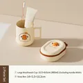 Kinder-Badezimmer-Set mit Schwanenmotiv, cremefarbener Zahnputzbecher und Seifenkiste - Großer Becher + Seifenkiste