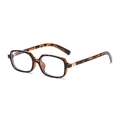 Modische quadratische Blaulichtfilter Brille mit trendigem Schildpatt-Rahmen unisex. - Anti-Blaulicht Stil / Leopardenprint