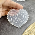 Heart-shaped transparent silicone nail art mold with star textures by mo-nail - #022 Star Texture Mo-nail Heart Tool