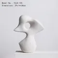 Abstract mat wit keramisch sculptuur voor decoratie, model YXJS-105, maat 29x14x38cm - 105 Mat Wit 29x14x38cm