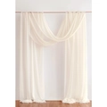 Elegante cortina de arco de gasa blanco crema para decoración de fondo de bodas - 70*800cm / Champaña Claro