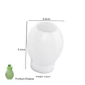 White resin silicone mold for DIY flower vase candle holder with finished product display - No. 3 Small Vase