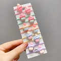 Cartoon cupcake resin hair ties for girls in colorful macaron shades 10pcs set - Cake 10Pcs Set