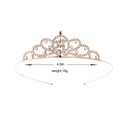 Serre-tête couronne rose doré pour fille avec strass et dimensions précises - Couronne à motif de vigne en or rose (Style 30)