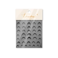 French arch style 3D embossed gray nail art stickers for toenails with retail packaging - French Arc - Grey (to4421)