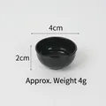 Miniature black dollhouse bowl for DIY crafts, 4cm diameter and 2cm height container - 4cm Black Small Bowl
