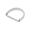 Silver punk snake bone chain bracelet with H-shaped buckle for a minimalist style - Silver Bracelet