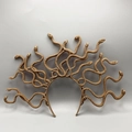 Detailansicht goldener Medusa Schlangen-Haarreif für Halloween Cosplay Kostüme - Braun