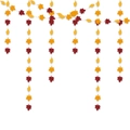 Ghirlanda autunnale con foglie d'acero rosse e arancioni per decorazione di feste - 3 Metri / Giallo + Arancione + Ghirlanda di Foglie di Acero Marrone Rossastro