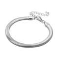 Elegantes silbernes Schlangenkette Armband aus Edelstahl mit verstellbarem Karabiner - 5mm / Stahlfarbe