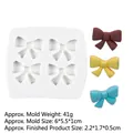Moule en silicone blanc pour nœuds avec échantillons en résine pour fondant et DIY - Modèle 5 / Gris
