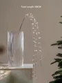 Elegant 108cm silver hanging branch with crystal beads for Christmas tree decoration - Waterfall Branch D - Silver Stem Transparent Crystals