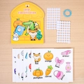 Kids dinosaur animal busy book with cartoon fox and crocodile color matching stickers - New Style 3-Color Sorting