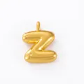 Golden balloon-style letter Z pendant in polished copper, size 1.9cm height and 5g weight - Letter Z (D79-Z)