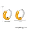 Two-tone titanium steel earrings featuring a gold and silver geometric splicing design - Gold & Steel Two-tone