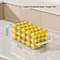 Caja de almacenamiento transparente grande para limones, dimensiones 36x18x13,5 cm - Estilo Engrosado Grande / Blanco Claro