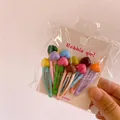Close-up of cute colorful resin heart-shaped hair clips for girls in various pastel shades - Heart 10Pcs (Bagged)