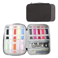 Black fabric carrying case for apple watch straps and protective covers with 15 slots - Single Layer Black 31*23*2cm