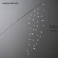 Weihnachtsanhänger aus Acryl in Eiszapfenform mit Silberdraht und Kristalltropfen - Silberweißer Diamantzweig (DL-22502)