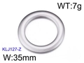 Titanium steel hollow Roman letter pendant in silver finish, size 35mm and 7g weight - 35mm Silver Smooth Round Ring Accessory (KLJ127-Z)